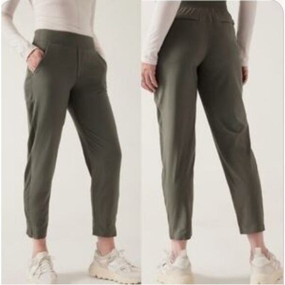 Brooklyn Ankle Pant Size 8 Mountain Olive Travel Casual - Picture 1 of 12